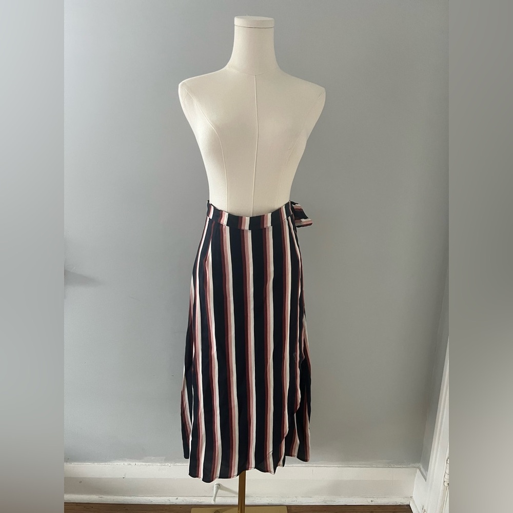 Böhme | Striped Wrap Skirt
